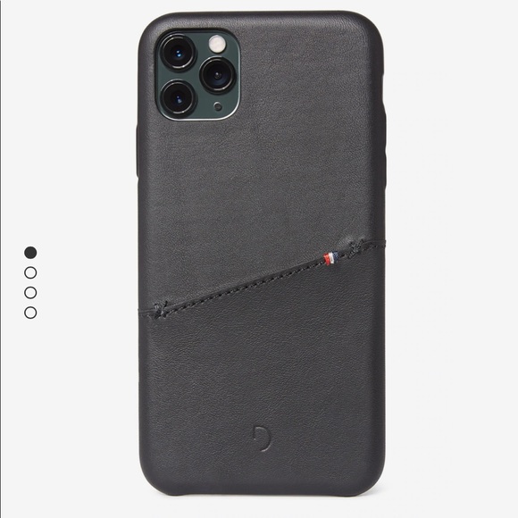 Decoded Black Leather Card Case iPhone 11 Pro Max - Picture 2 of 9